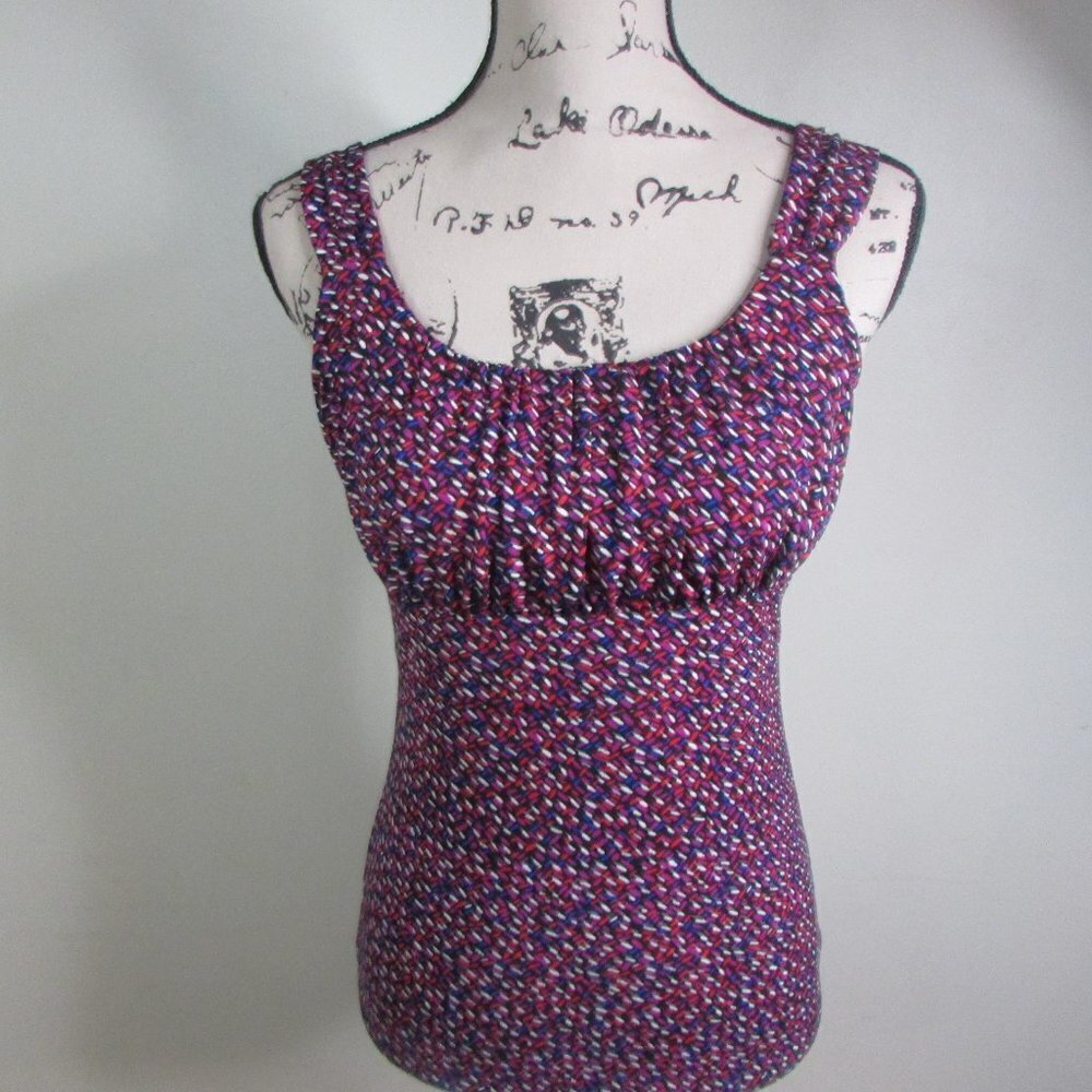 Ann Taylor Sleeveless Blouse XS Colorful